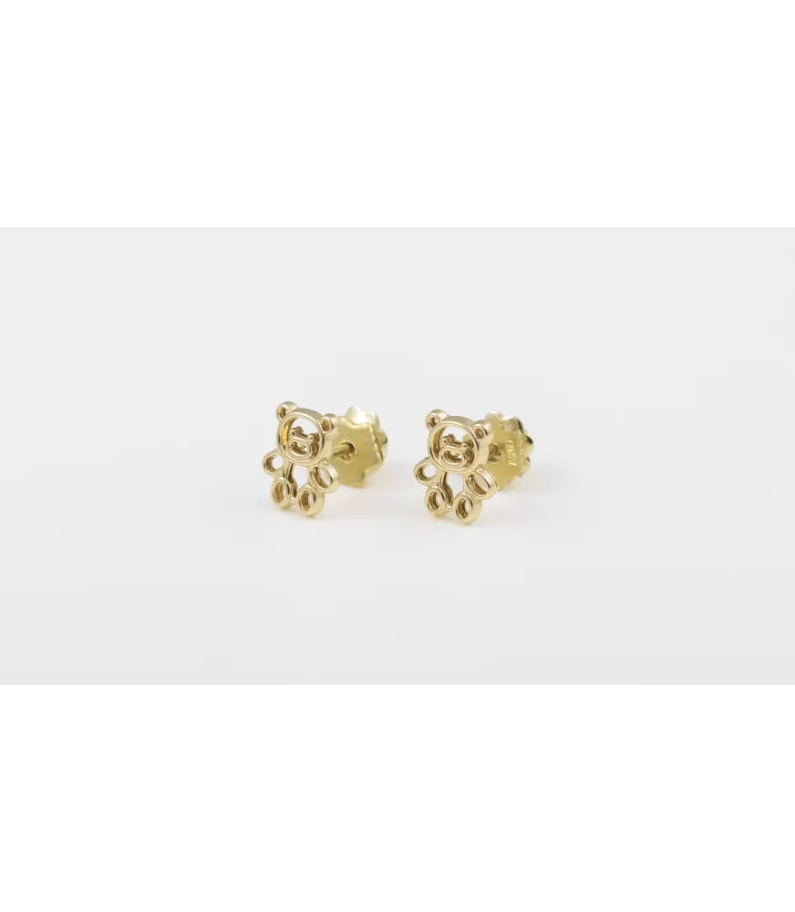 PENDIENTE DE BEBE ORO 18 KTS OSO SILUETA.