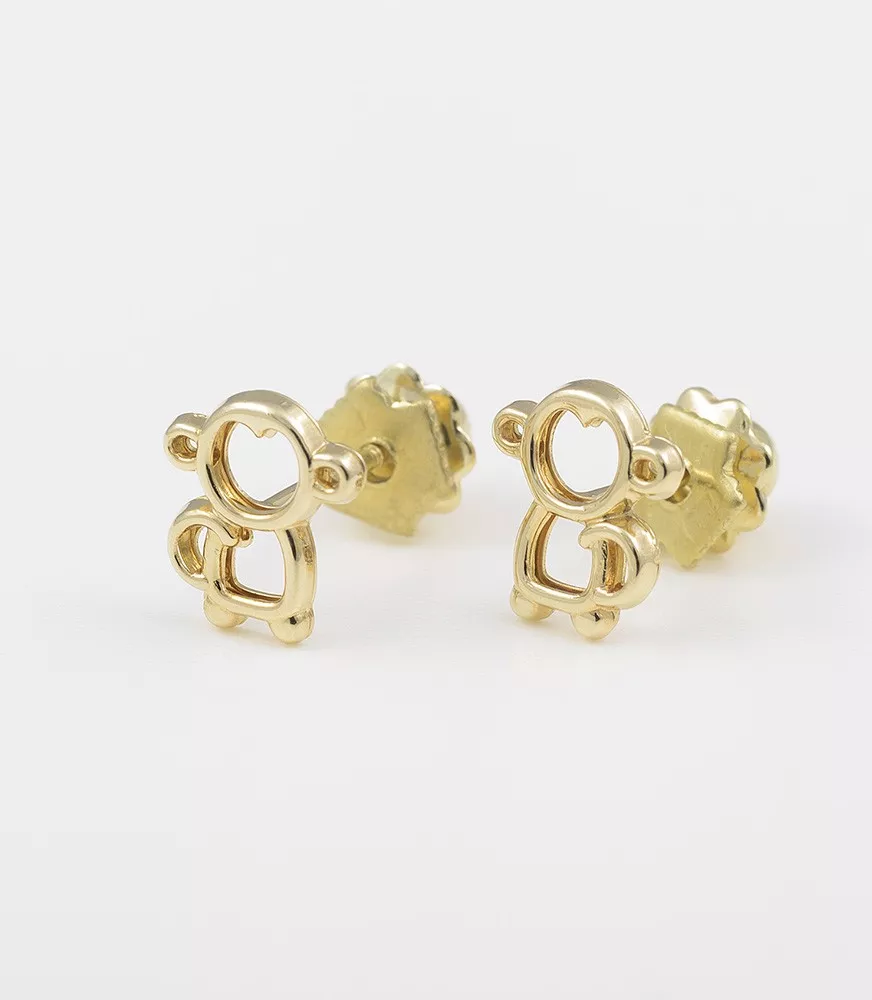 PENDIENTE DE BEBE ORO 18 KTS MONO SILUETA.