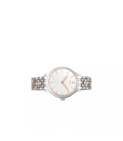 RELOJ MINI ICON BICOLOR ACERO / IP ROSADO PARA MUJER