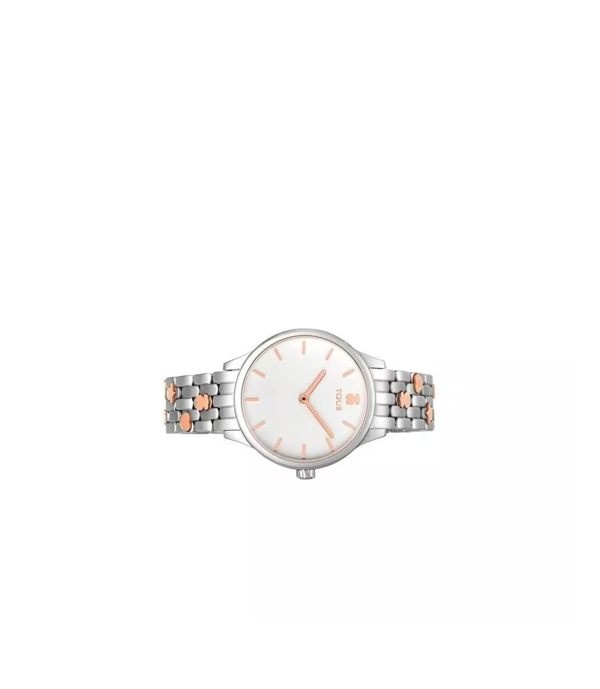 RELOJ MINI ICON BICOLOR ACERO / IP ROSADO PARA MUJER