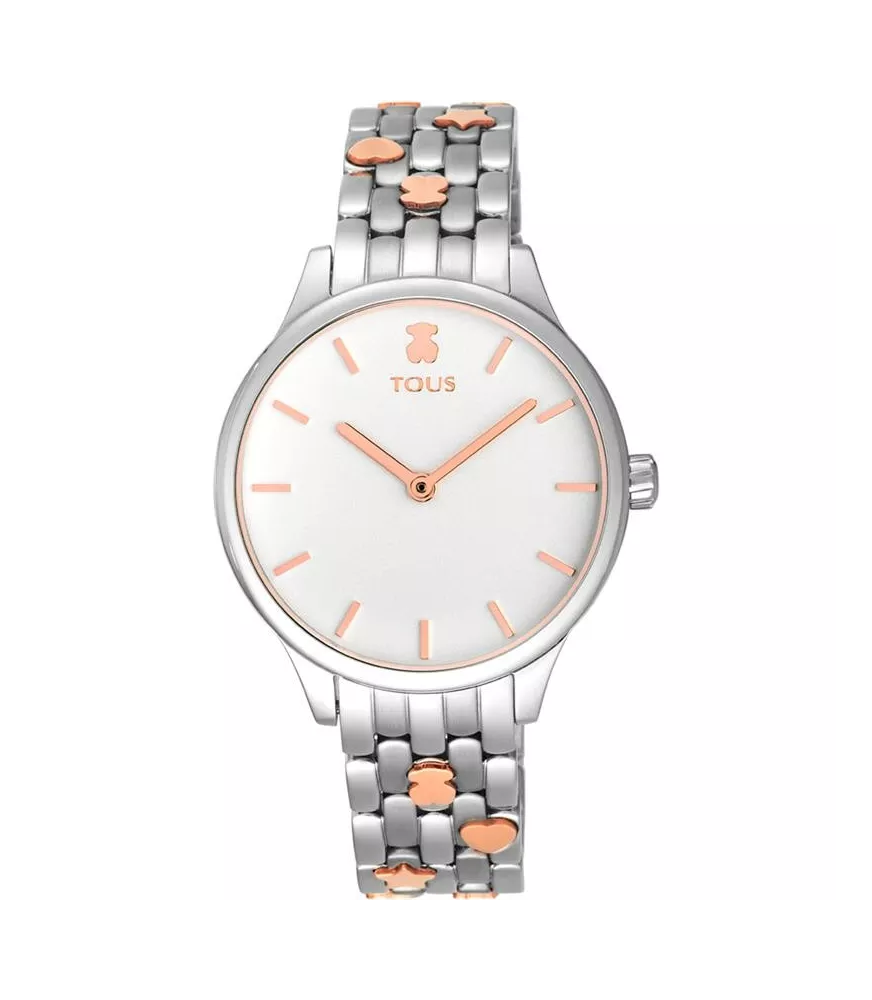 RELOJ MINI ICON BICOLOR ACERO / IP ROSADO PARA MUJER