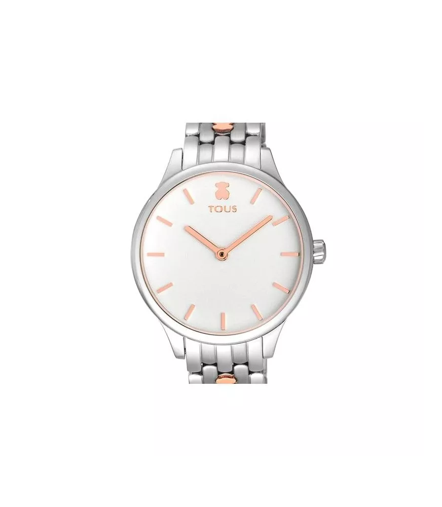 RELOJ MINI ICON BICOLOR ACERO / IP ROSADO PARA MUJER