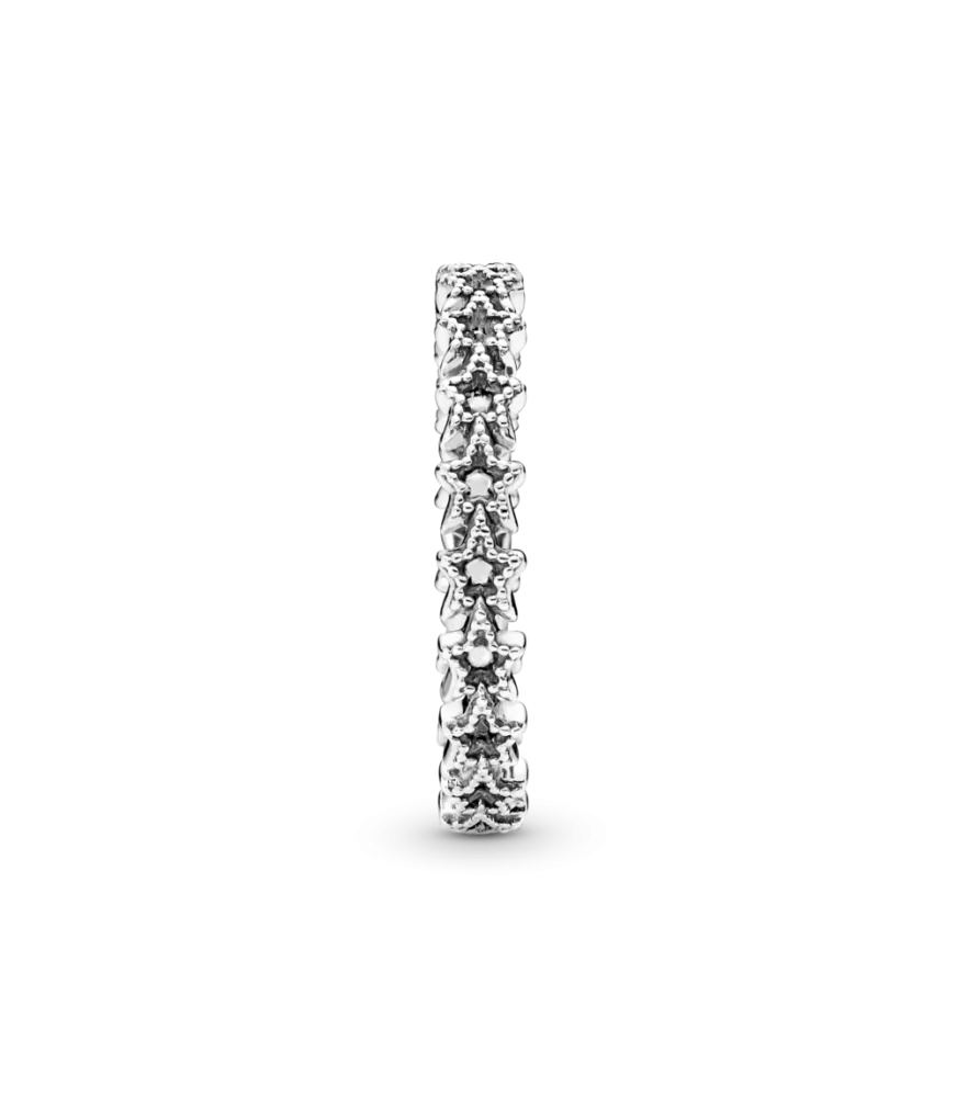 Anillo en plata de ley Banda de Estrellas Asimétricas