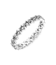 Anillo en plata de ley Banda de Estrellas Asimétricas