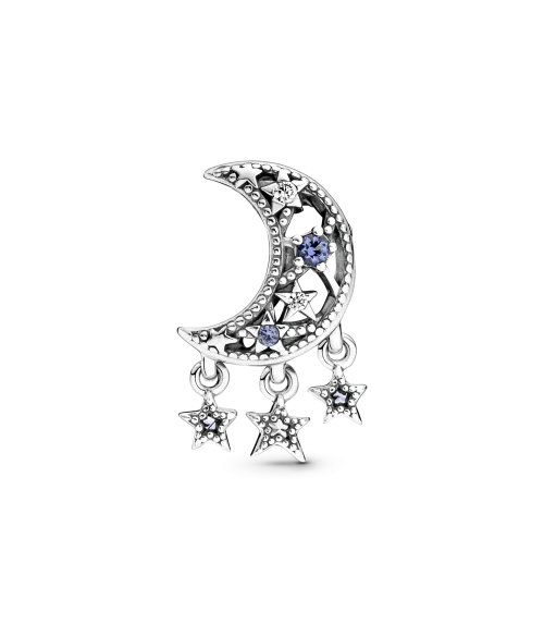 Charm en plata de ley Estrella & Luna Creciente