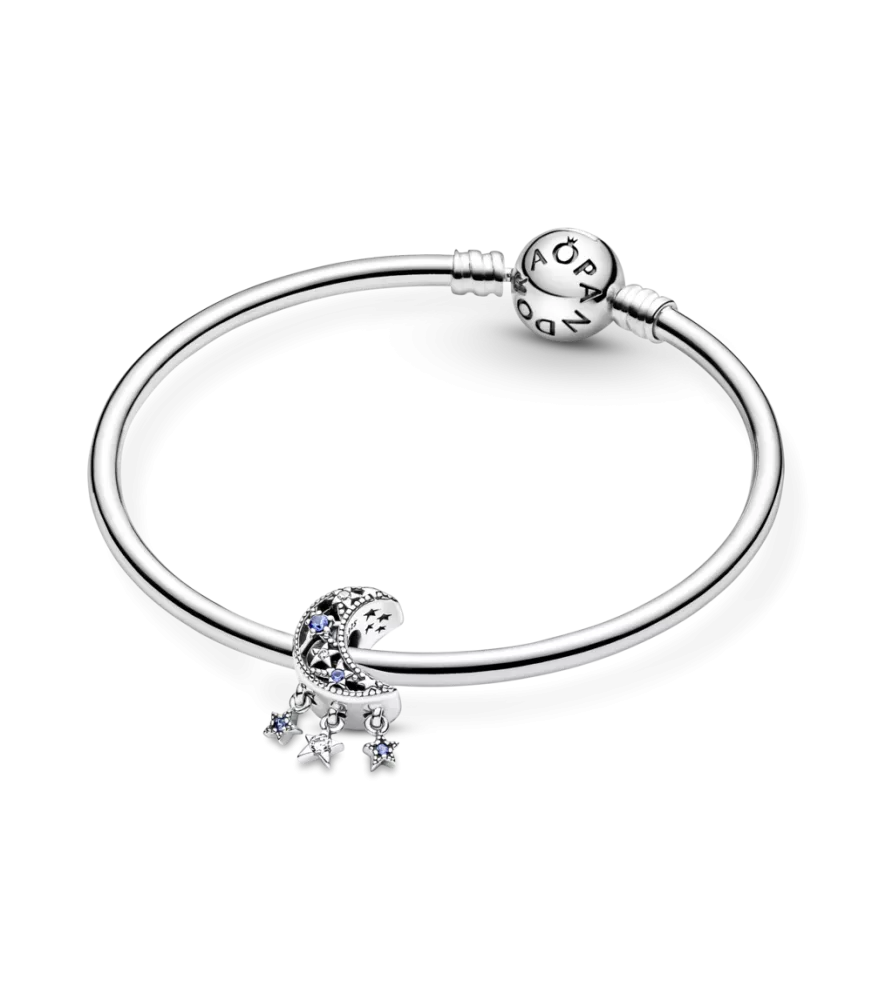 Charm en plata de ley Estrella & Luna Creciente