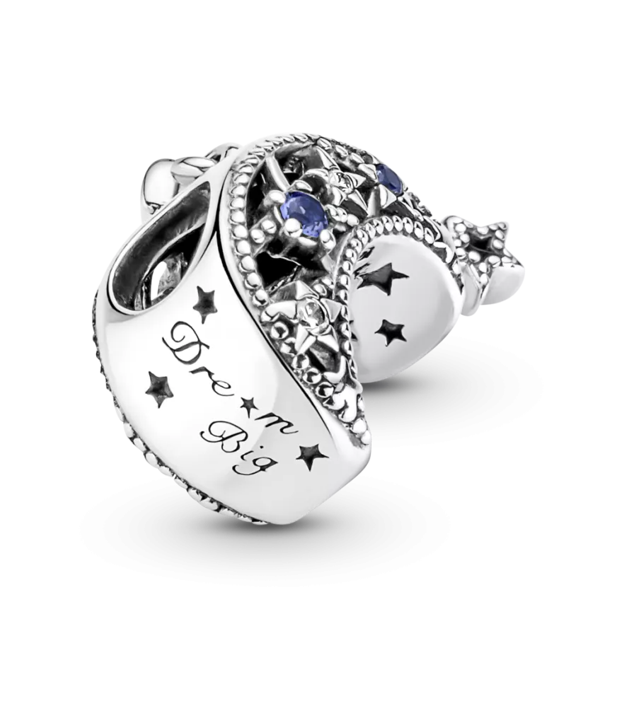 Charm en plata de ley Estrella & Luna Creciente