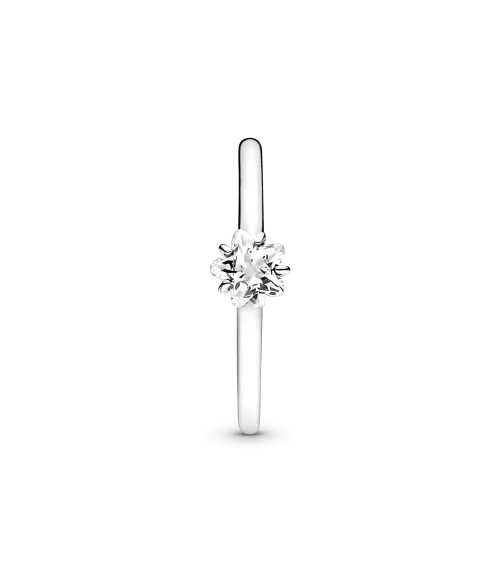 Anillo Solitario en plata de ley Estrella Brillante Celestial