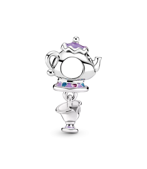Charm Colgante en plata de ley Sra. Potts y Chip La Bella y la Bestia de Disney
