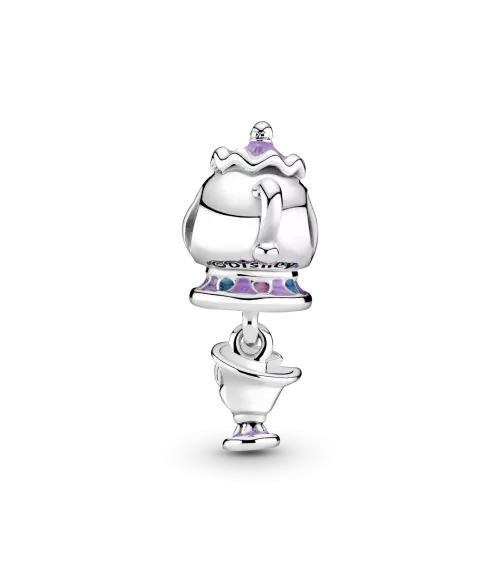 Charm Colgante en plata de ley Sra. Potts y Chip La Bella y la Bestia de Disney