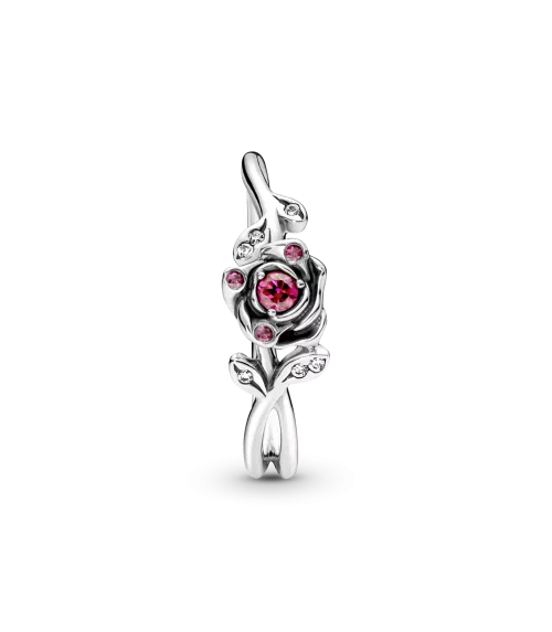 Anillo en plata de ley Rosa de la Bella y la Bestia de Disney
