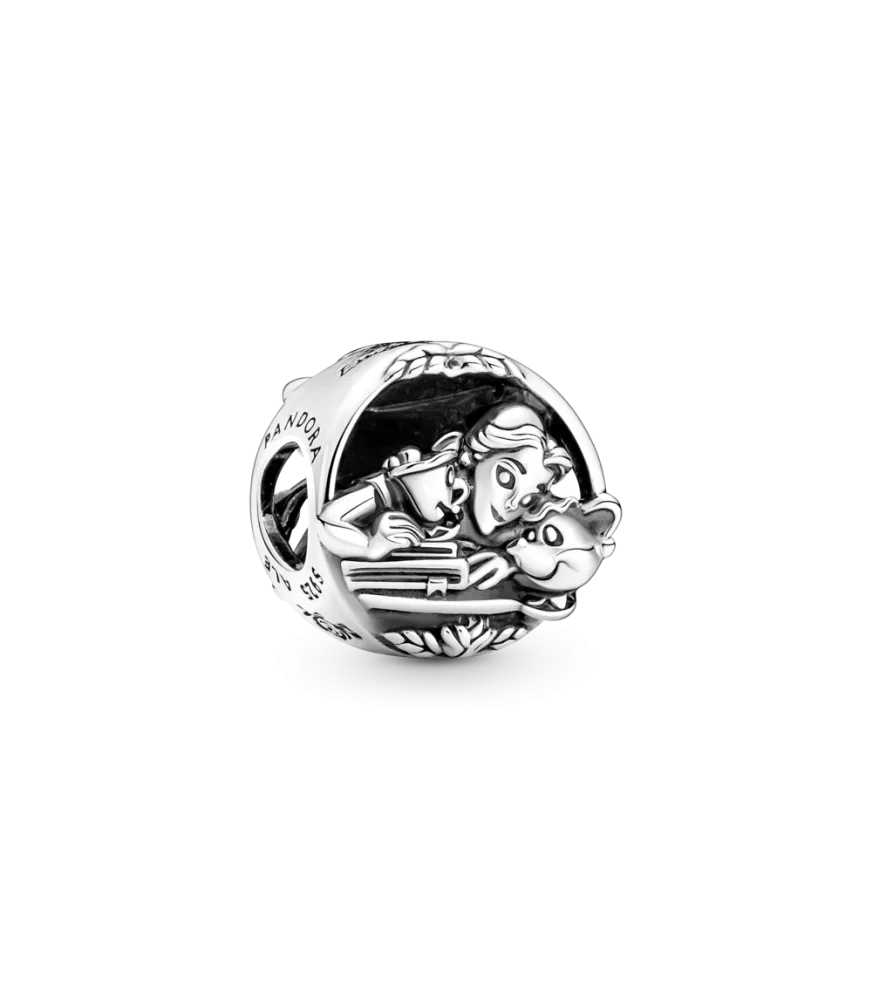 Charm en plata de ley La Bella y la Bestia de Disney