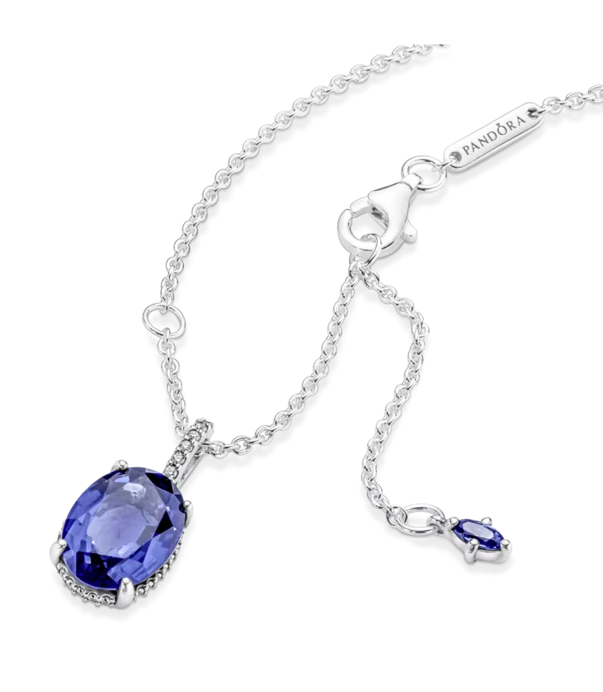 Collar en plata de ley Halo Brillante