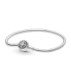 Pulsera en plata de ley Pandora Moments Cadena de Serpiente Halo