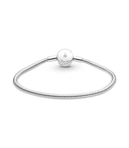Pulsera en plata de ley Pandora Moments Cadena de Serpiente Halo