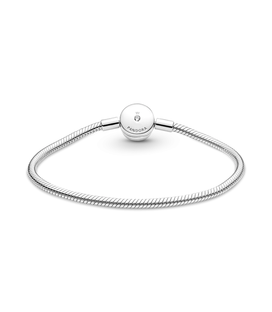 Pulsera en plata de ley Pandora Moments Cadena de Serpiente Halo