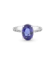 Anillo de compromiso en plata de ley Halo Brillante
