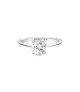 Anillo Solitario en plata de ley Brillante