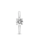 Anillo Solitario en plata de ley Brillante