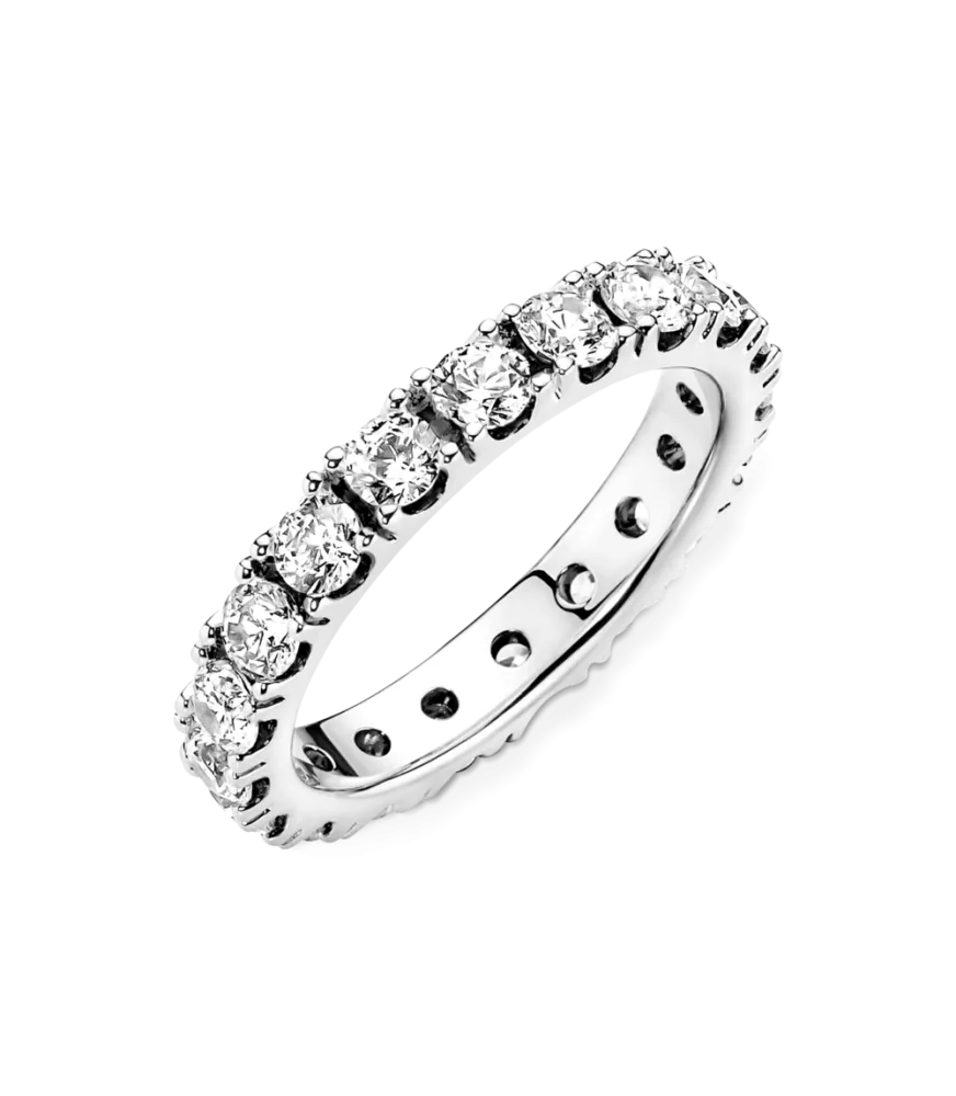 Anillo en plata de ley Eternity Brillante