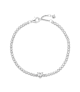 Pulsera en plata de ley Corazón Brillante