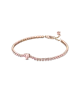 Pulsera con un recubrimiento en oro rosa de 14k Corazón Brillante