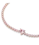 Pulsera con un recubrimiento en oro rosa de 14k Corazón Brillante