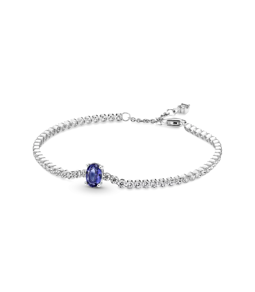 Pulsera en plata de ley Dos Tonos Brillante