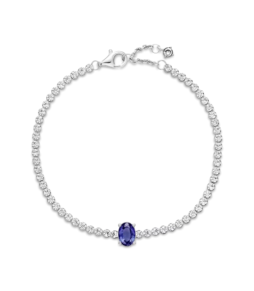 Pulsera en plata de ley Dos Tonos Brillante