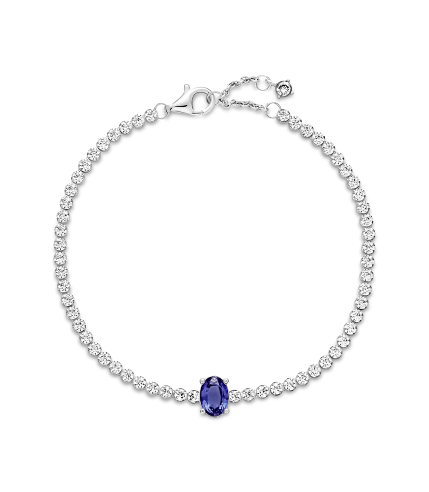 Pulsera en plata de ley Dos Tonos Brillante