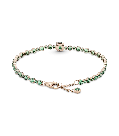 Pulsera con un recubrimiento en oro rosa de 14k Pavé Brillante