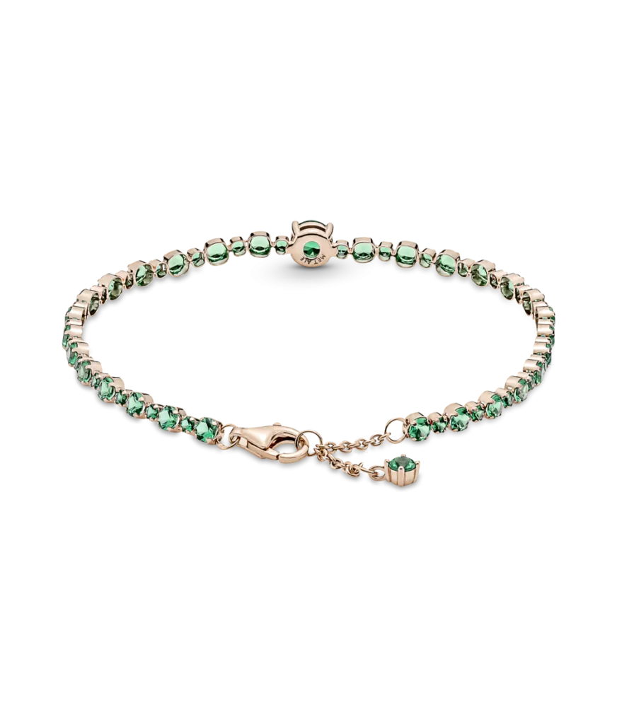 Pulsera con un recubrimiento en oro rosa de 14k Pavé Brillante