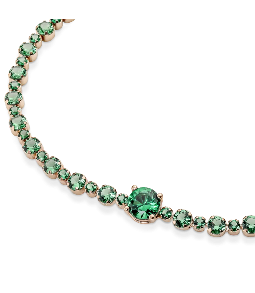 Pulsera con un recubrimiento en oro rosa de 14k Pavé Brillante