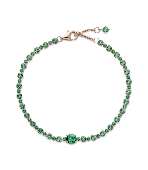 Pulsera con un recubrimiento en oro rosa de 14k Pavé Brillante