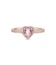 Anillo con un recubrimiento en oro rosa de 14k Corazón Brillante Elevado