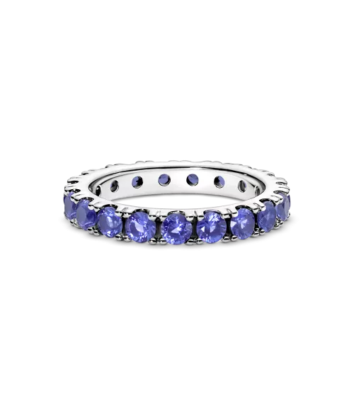 Anillo en plata de ley Eternity Brillante