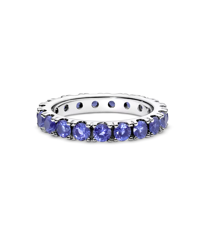 Anillo en plata de ley Eternity Brillante
