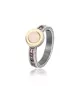 Anillo Sunfield en plata, oro 9k y con circonitas de colores.
