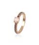 Anillo Sunfield en plata rosa y con circonitas de colores.