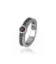 Anillo Sunfield en plata y con circonitas de colores.