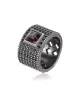 Anillo Sunfield en plata y con circonitas de colores.