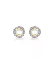 Pendientes Sunfield en plata, oro de 9k, con piedras y circonitas de colores.