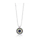 Colgante Sunfield en plata, oro 9k, con piedras y circonitas de colores.