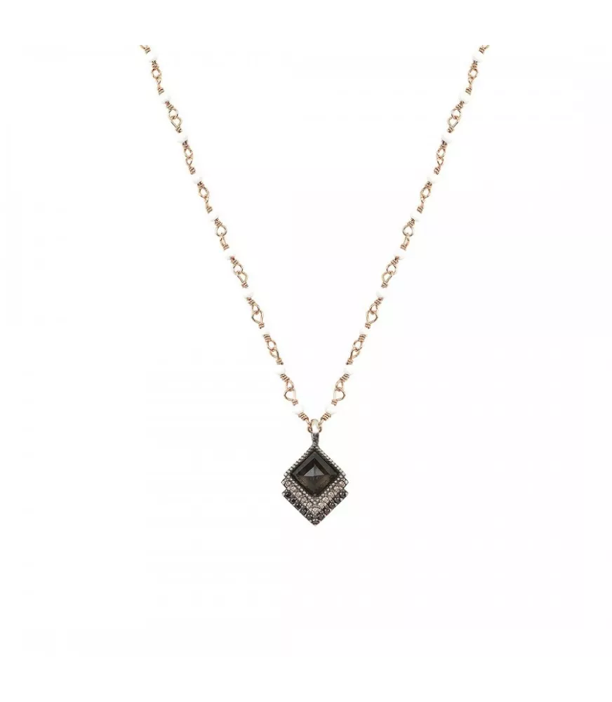 Colgante Sunfield en plata, con piedras y circonitas de colores.