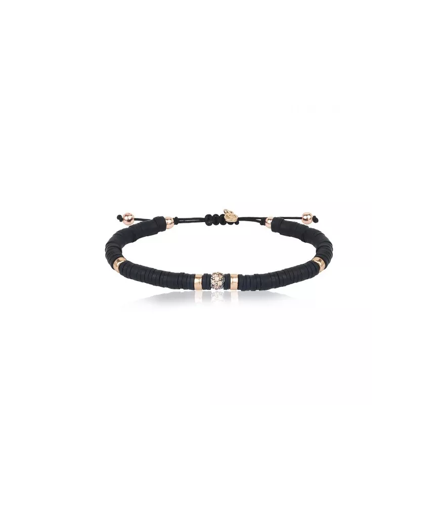 Pulsera Sunfield en plata y plata rosa y circonitas de colores.