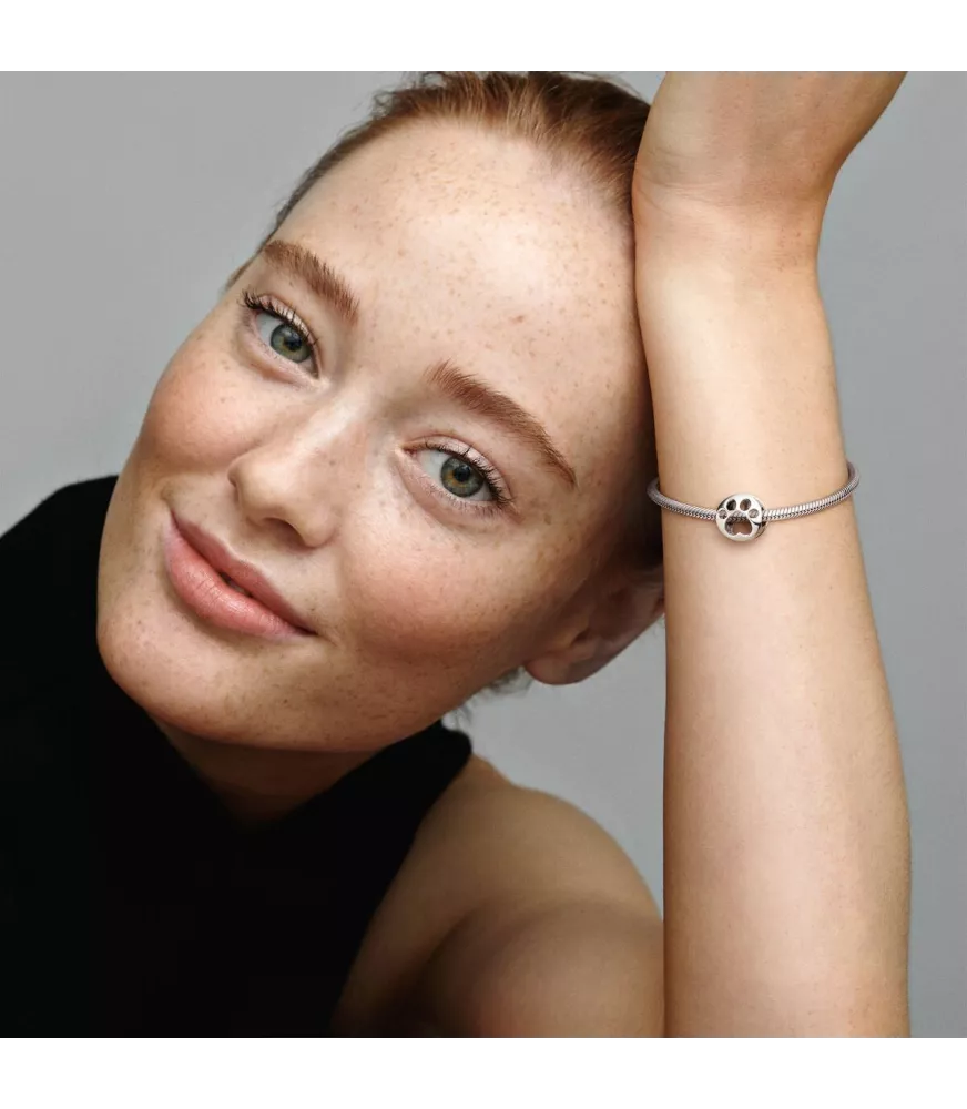 Charm huella de perro en plata de ley