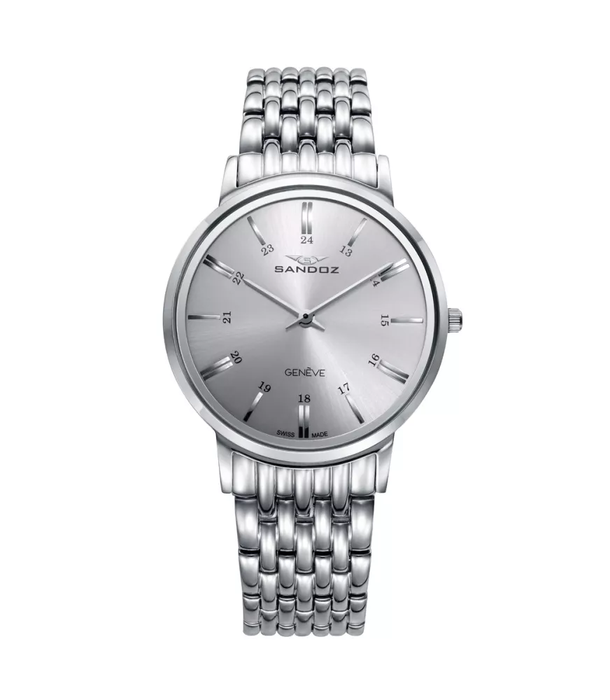 Reloj Sandoz Cuarzo Suizo, hombre y 2 agujas .
