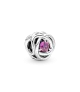 Charm en plata de ley Círculo Eternity Rosa