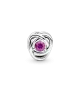 Charm en plata de ley Círculo Eternity Rosa