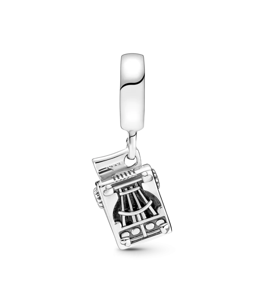 Charm Colgante en plata de ley Máquina de Escribir